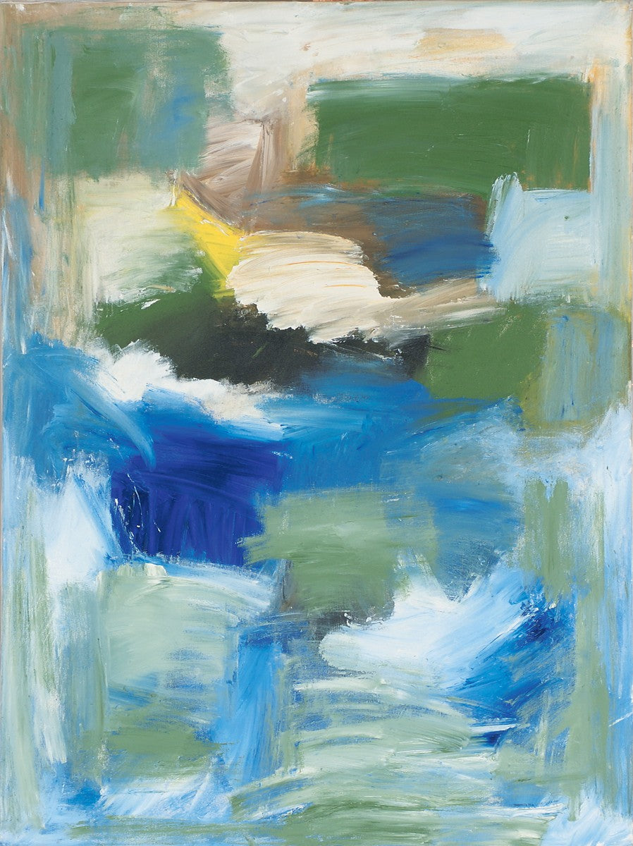 Blue/Green Scape Acrylic on Canvas, 2004 48" x 36" 48" x 36" Diptich