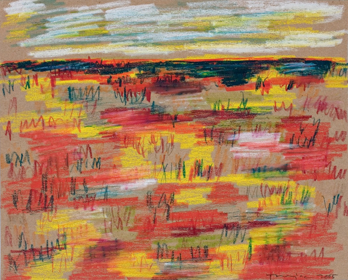 The Season Collection- Untitled Landscape in Red-Winter