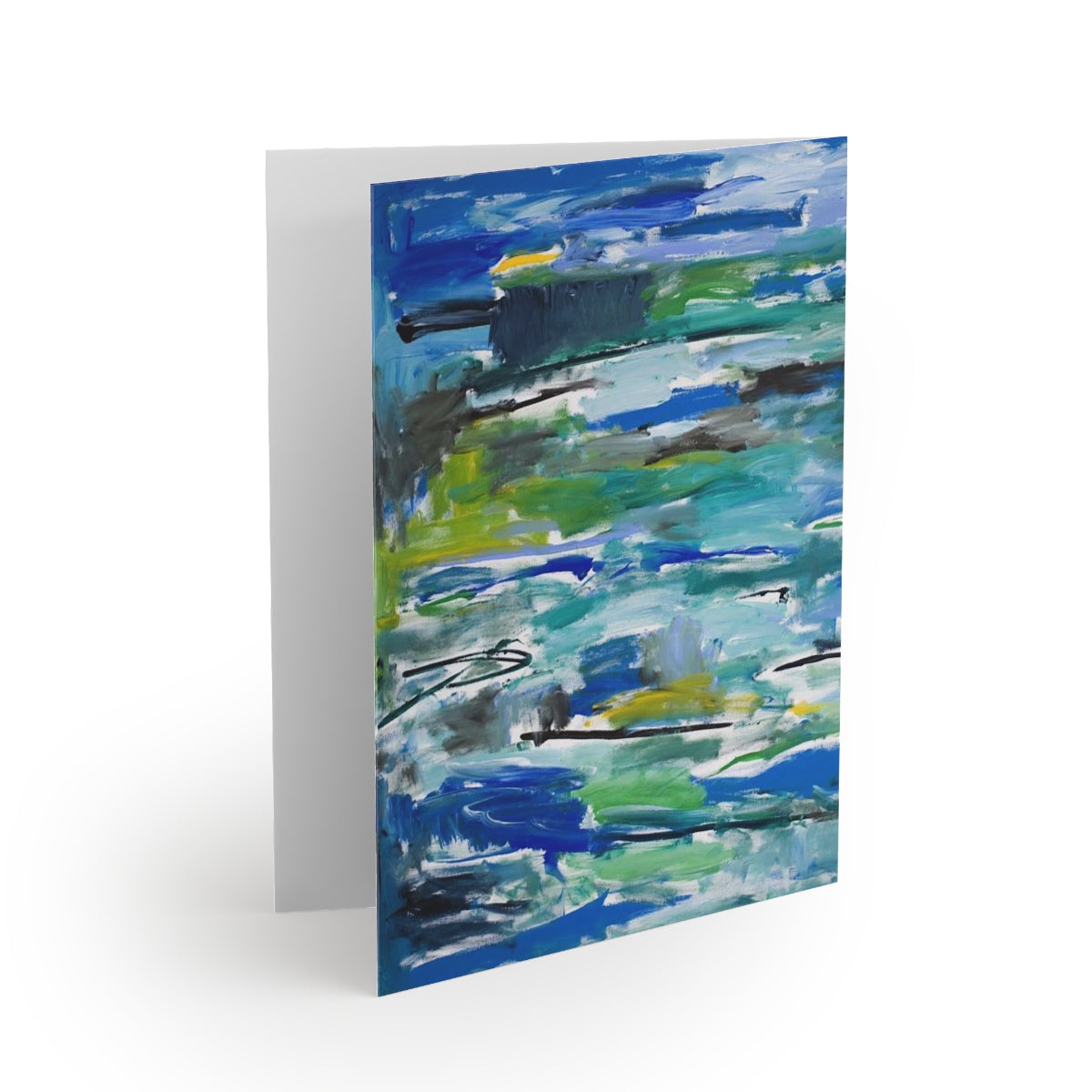 Untitled Blue/Green Landscape - Greeting cards (8 pcs)