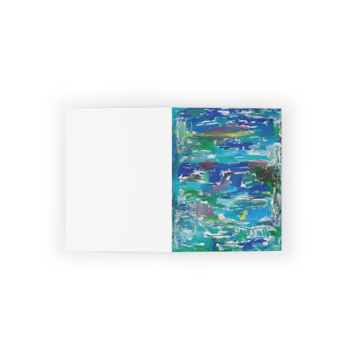 Untitled Blue/Green 2 - Greeting cards (8 pcs)