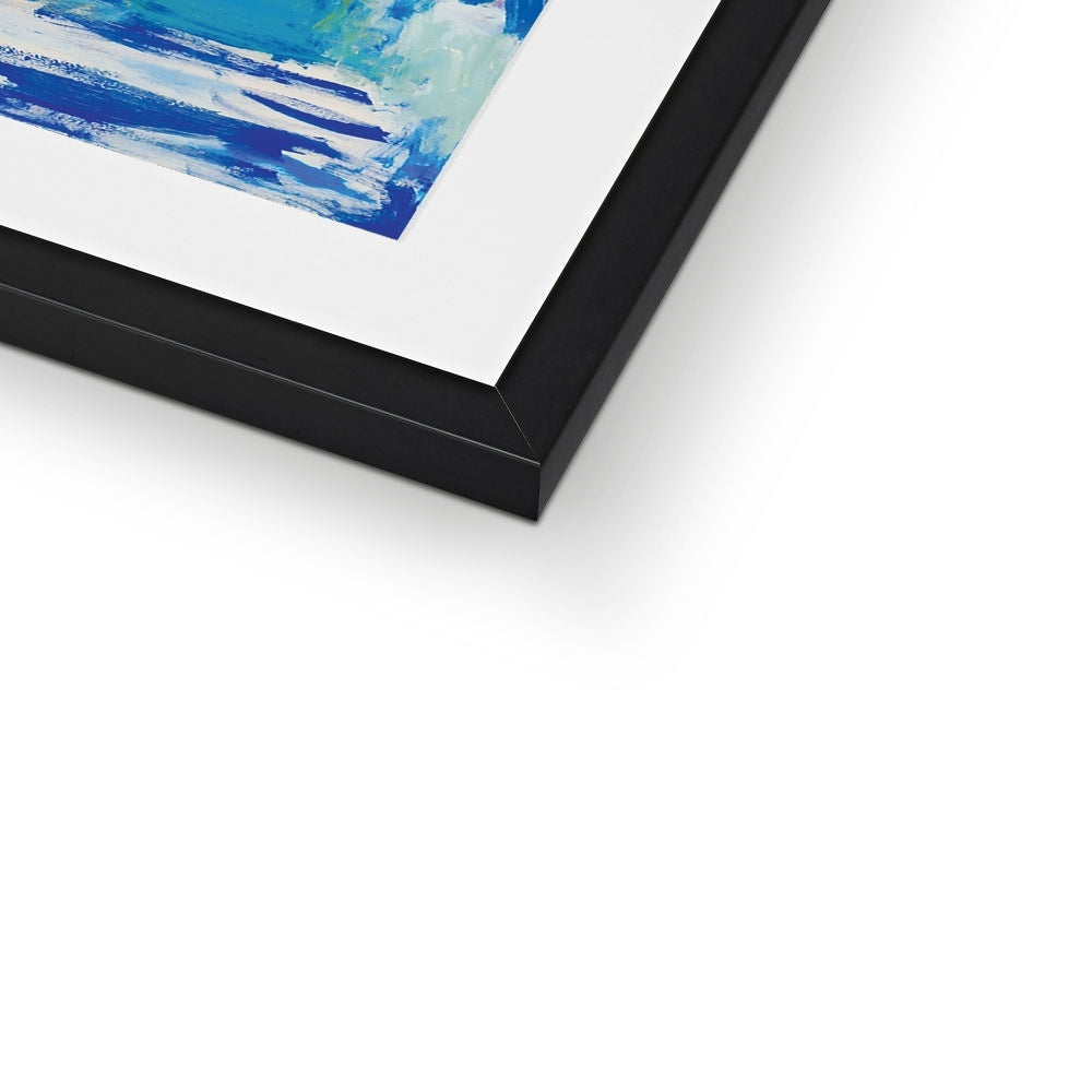 Framed & Mounted Print - Untitled Blue