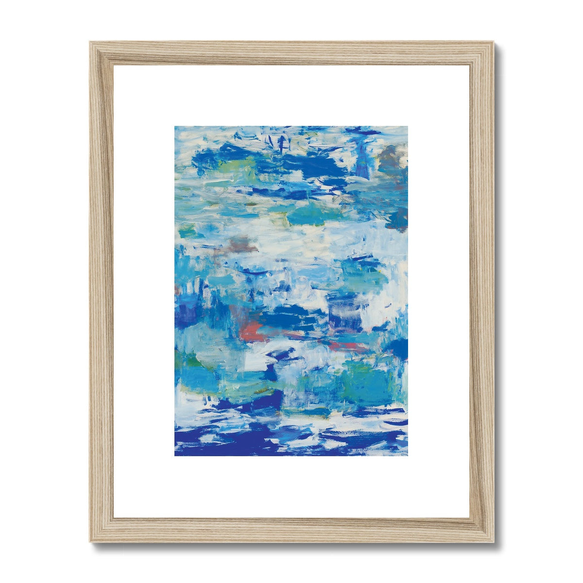 Framed & Mounted Print - Untitled Blue