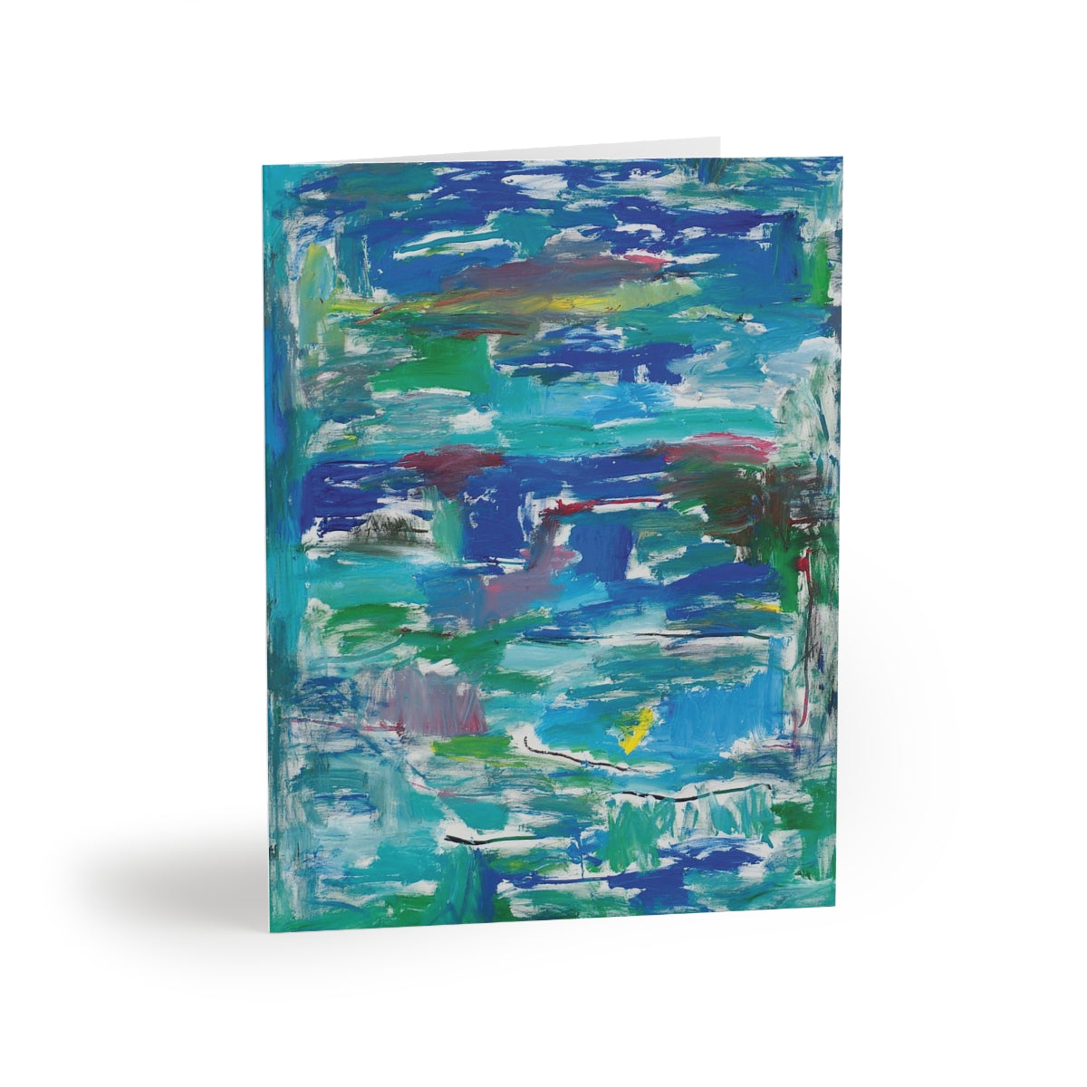 Untitled Blue/Green 2 - Greeting cards (8 pcs)