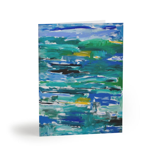 Untitled Blue/Green Landscape - Greeting cards (8 pcs)