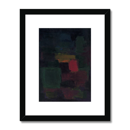 Framed & Mounted Print - Dark Crimson