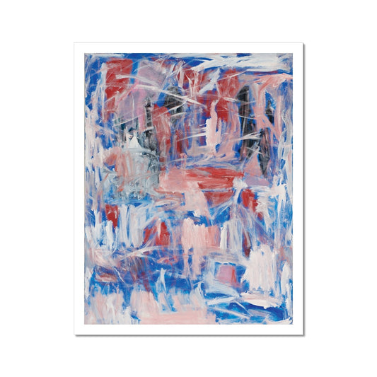 Fine Art Print - Untitled Abstract in Pink/Blue