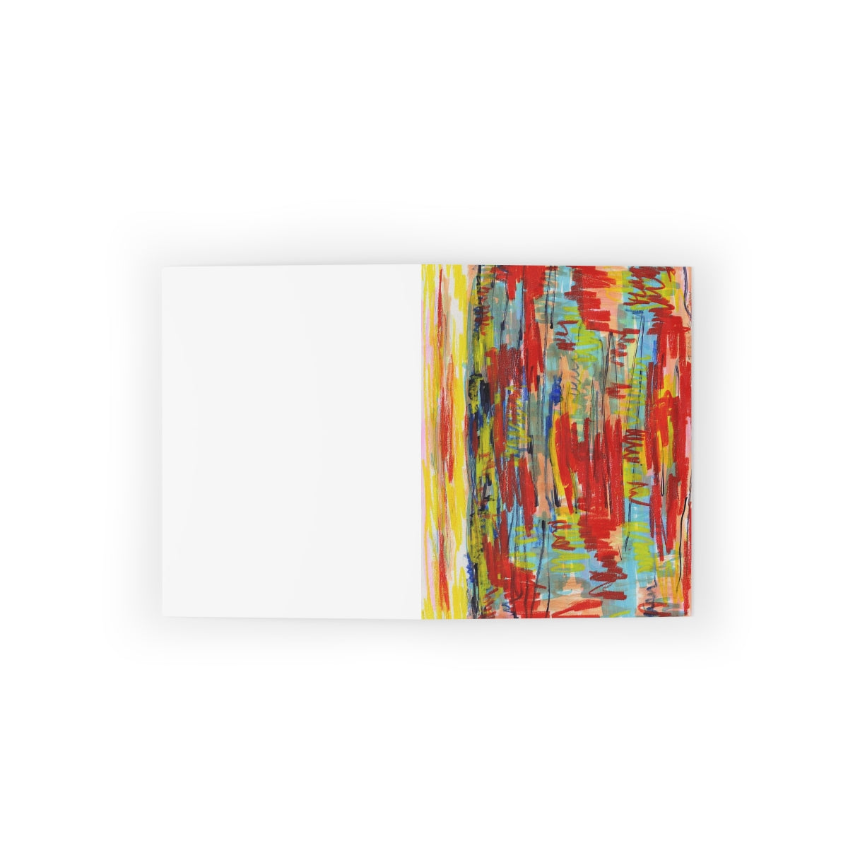 Red/Yellow/Green Landscape - Greeting cards (8 pcs)