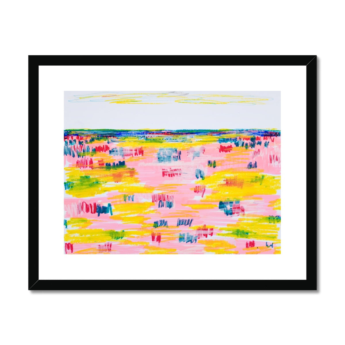 Framed & Mounted Print - Pink Landscape #2