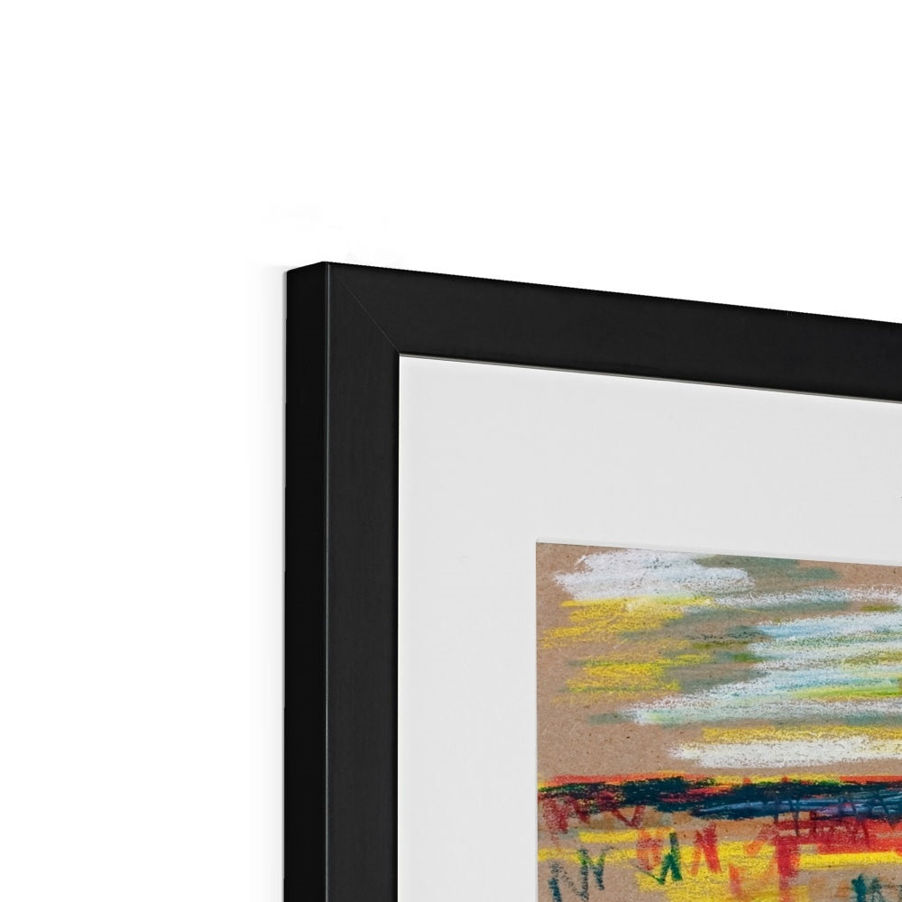 Framed & Mounted Print - Untitled Landscape in Red