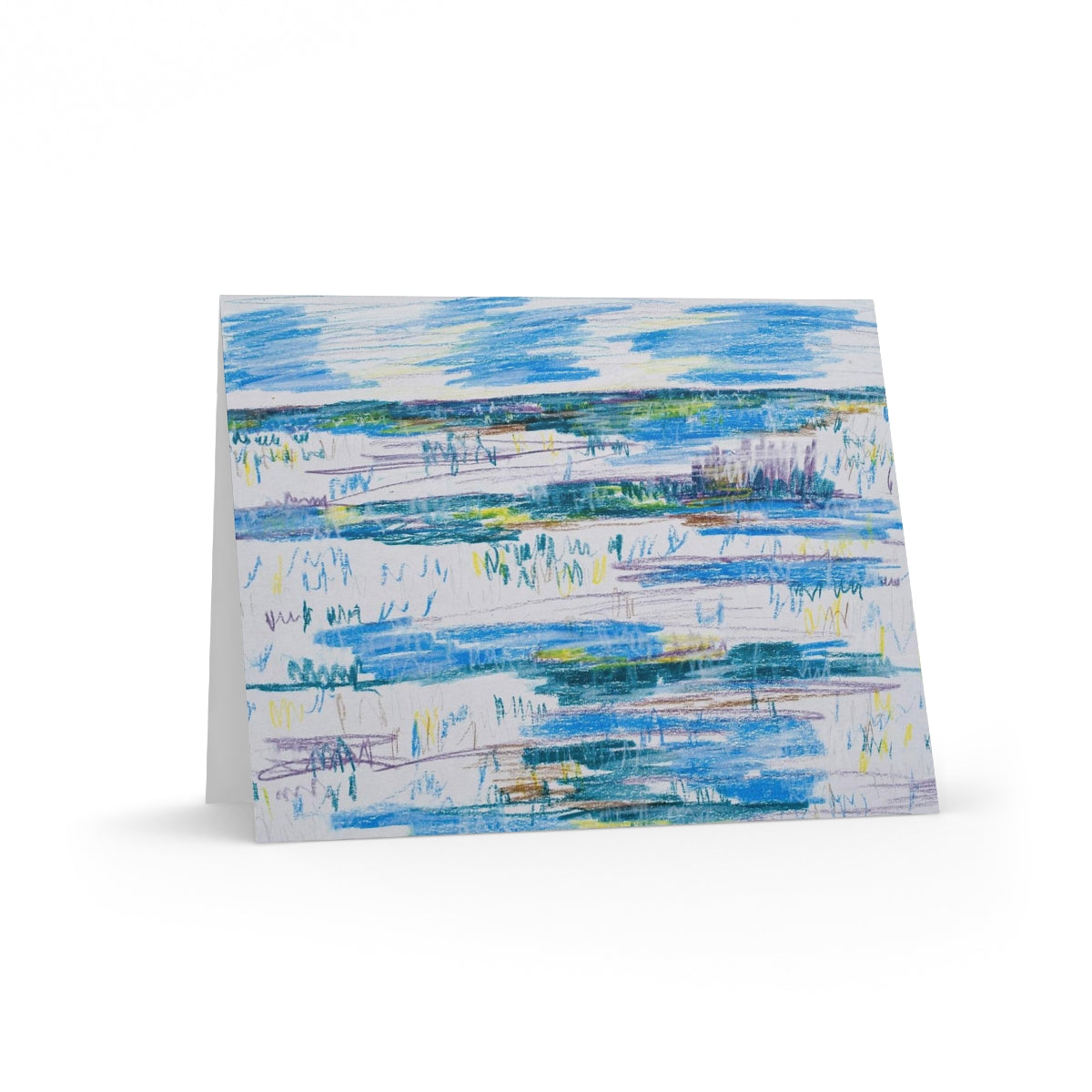 Blue/White Landscape - Greeting cards (8 pcs)