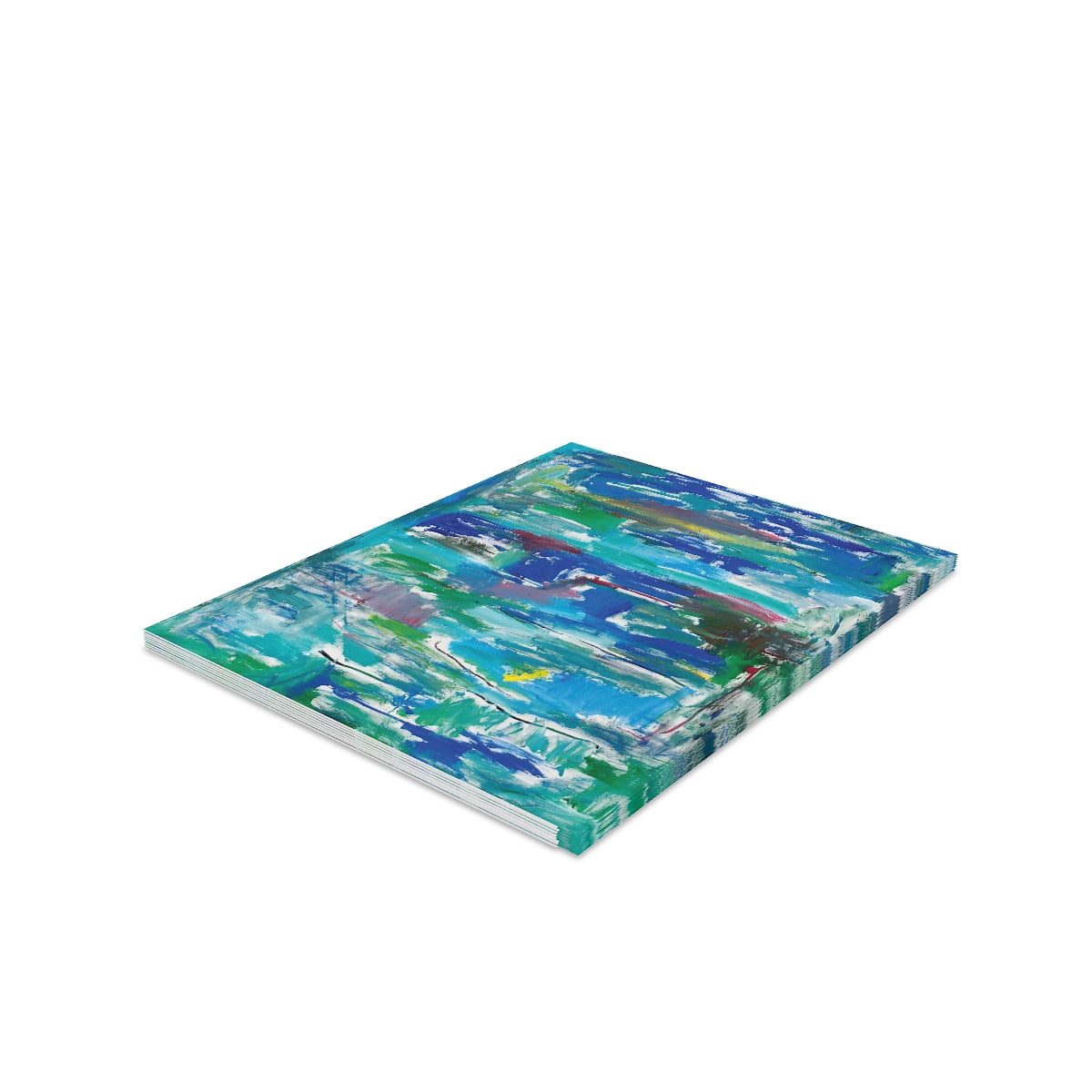 Untitled Blue/Green 2 - Greeting cards (8 pcs)