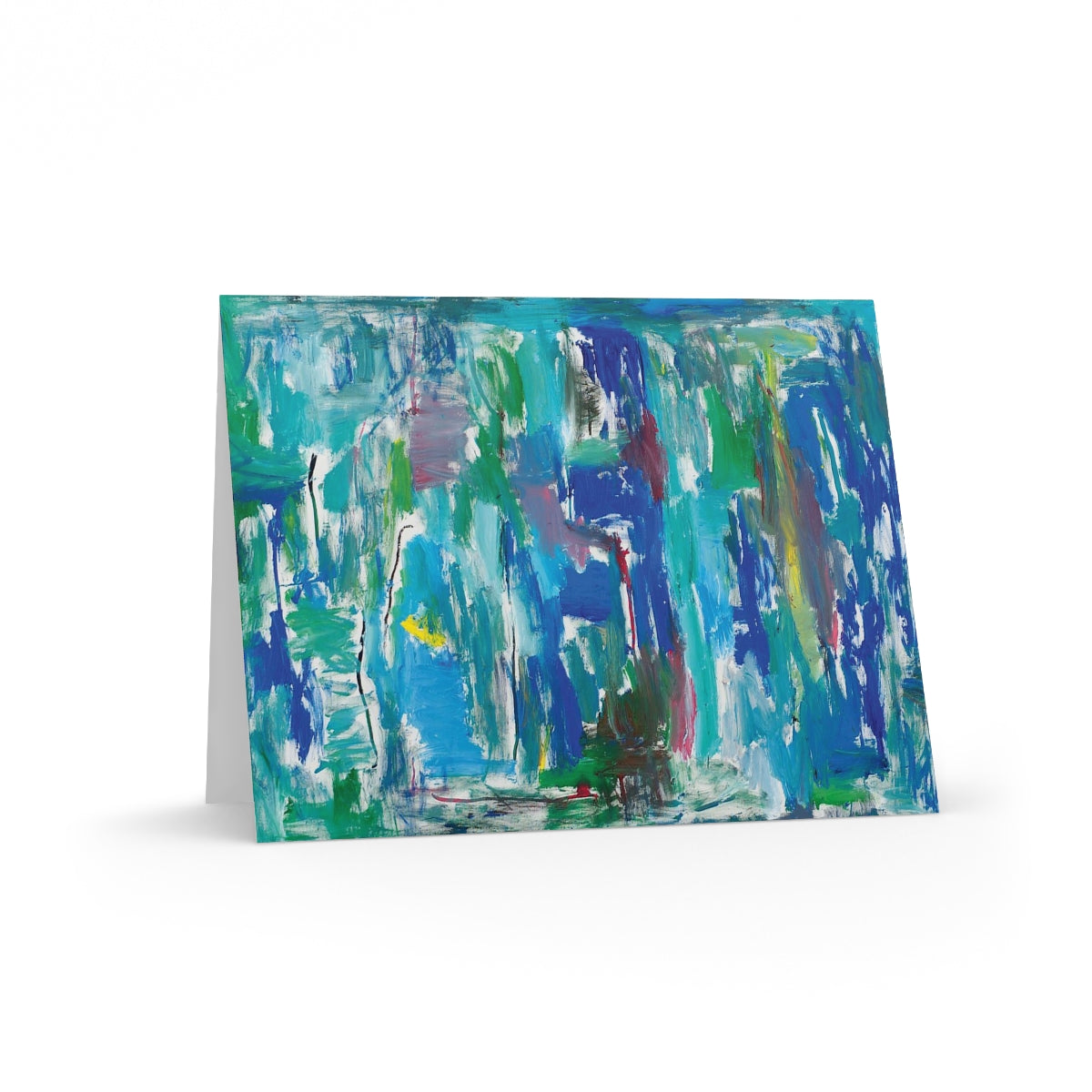 Untitled Blue/Green 2 - Greeting cards (8 pcs)