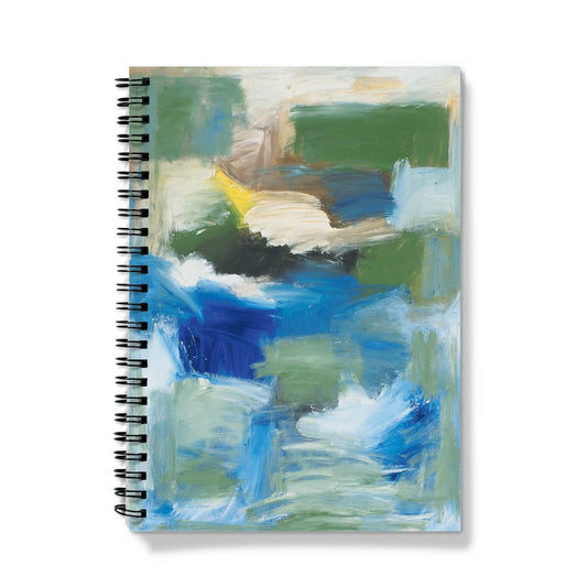 Spiral Notebook - Blue/Green Scape