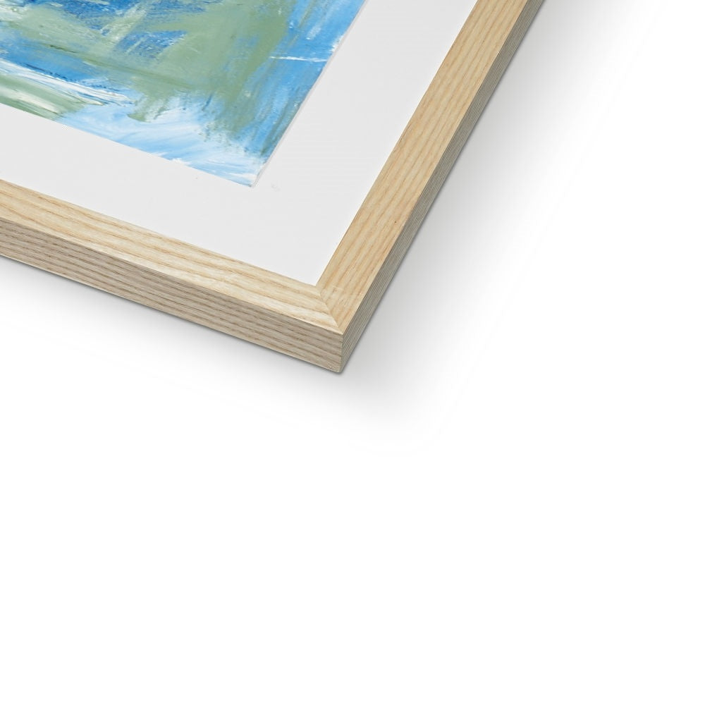 Framed & Mounted Print - Blue/Green Scape