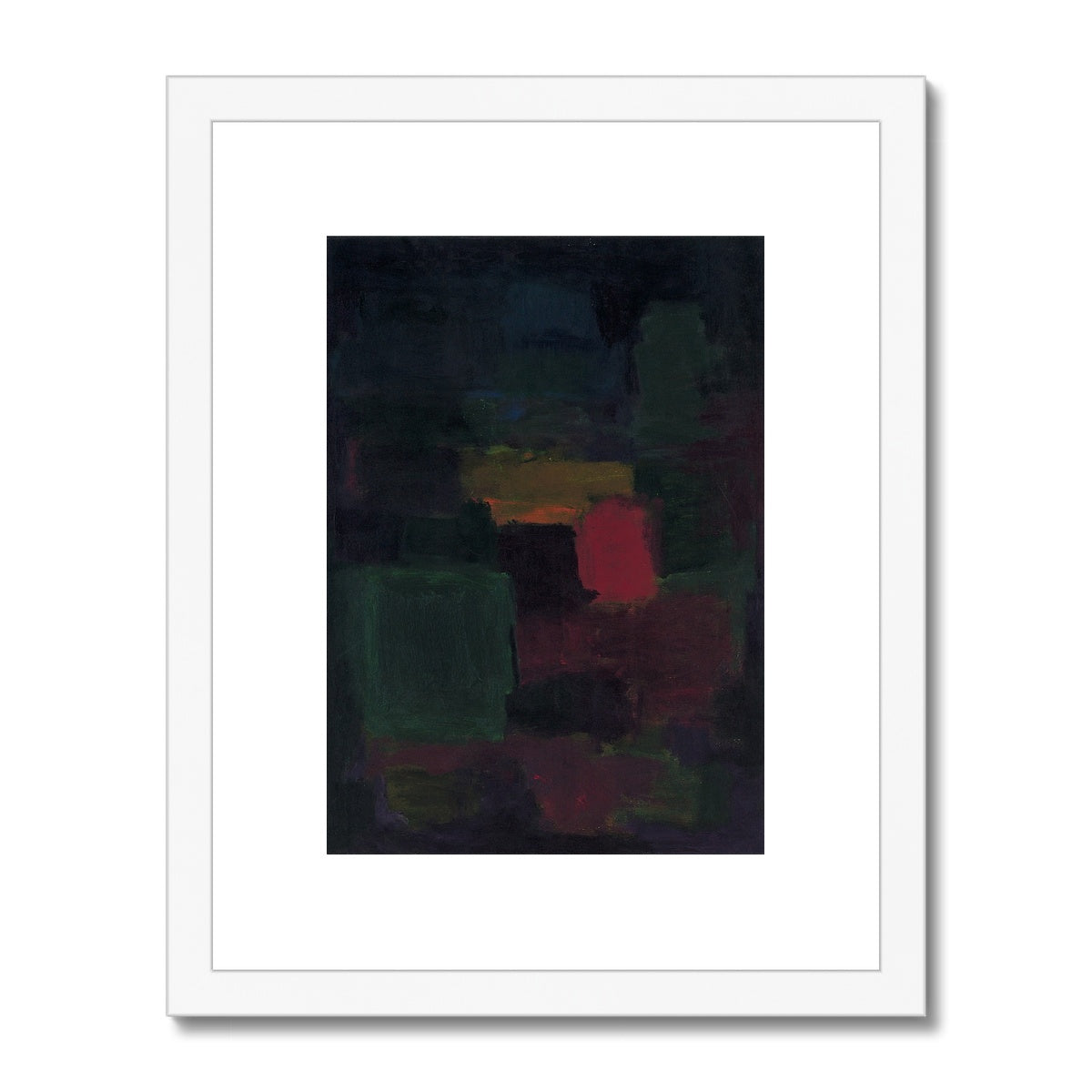 Framed & Mounted Print - Dark Crimson