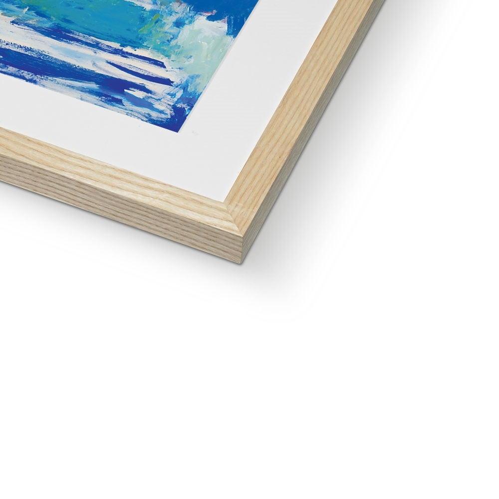 Framed & Mounted Print - Untitled Blue