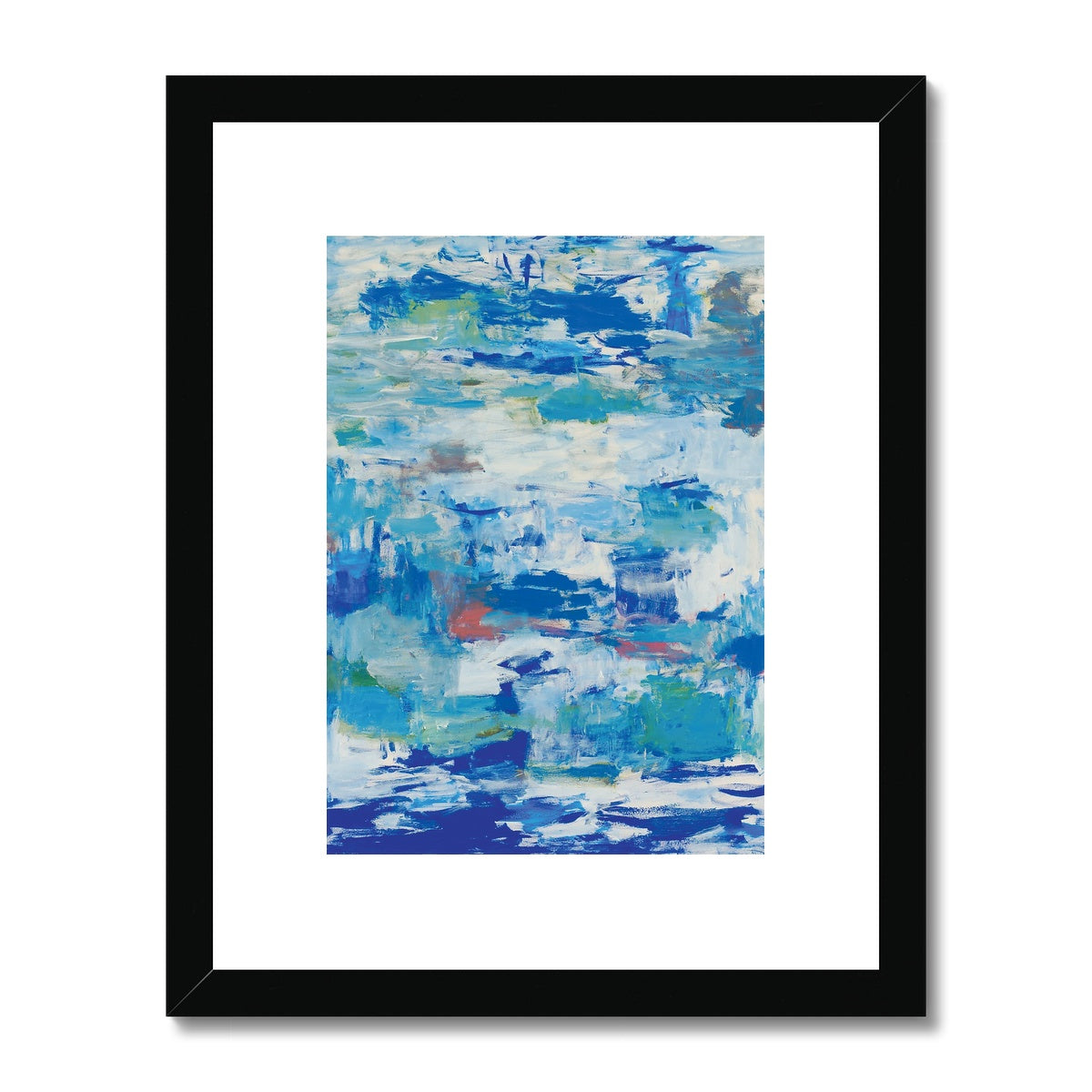 Framed & Mounted Print - Untitled Blue