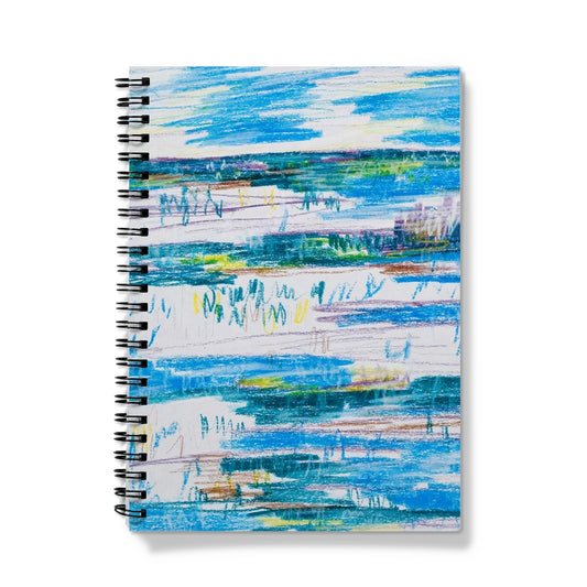 Spiral Notebook - Blue/White Landscape