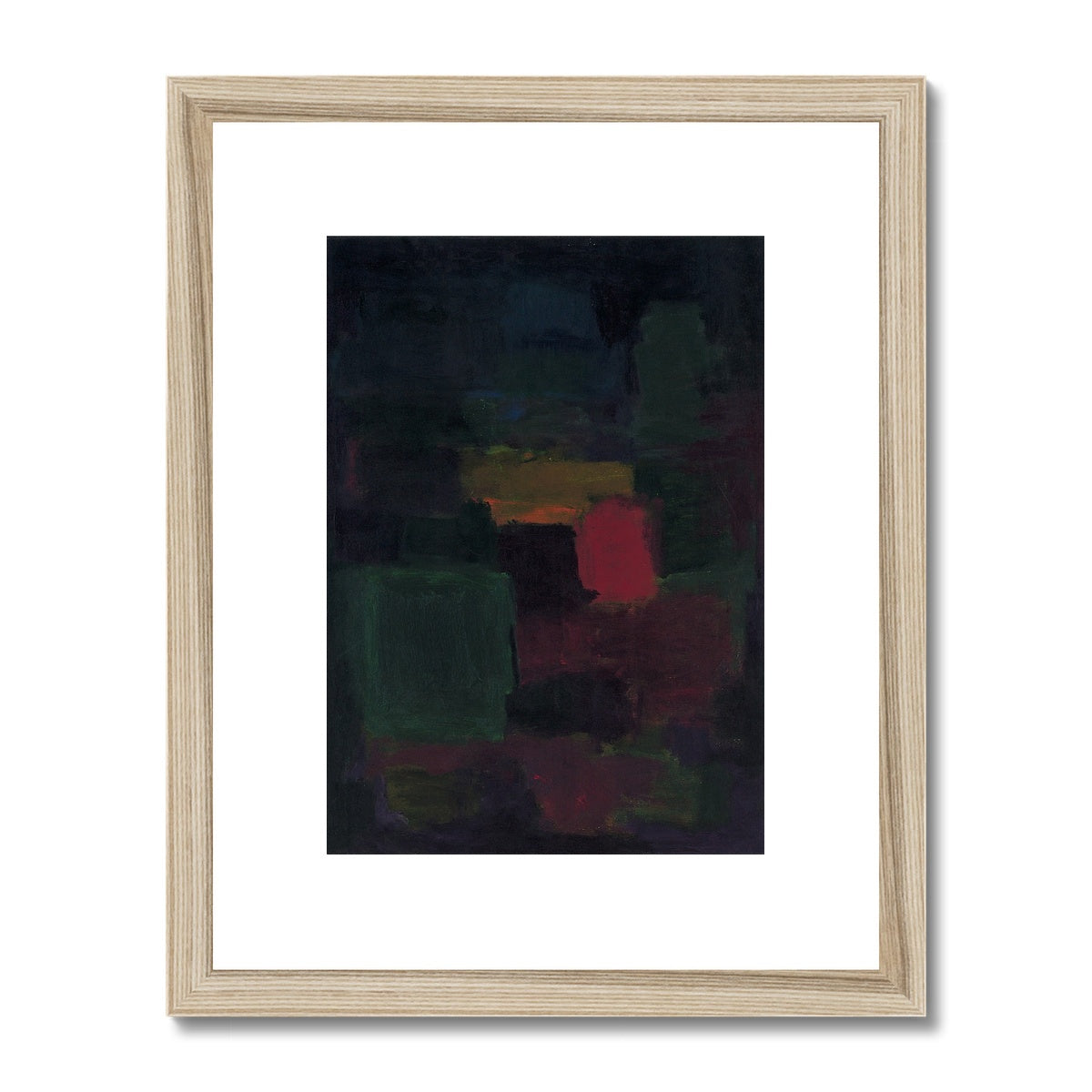 Framed & Mounted Print - Dark Crimson