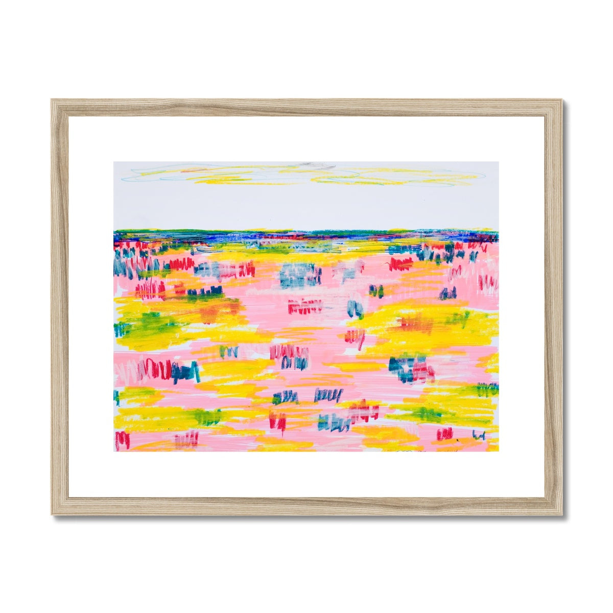 Framed & Mounted Print - Pink Landscape #2