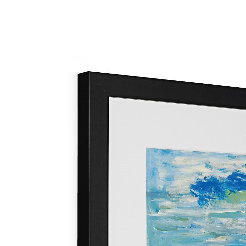 Framed & Mounted Print - Untitled Blue