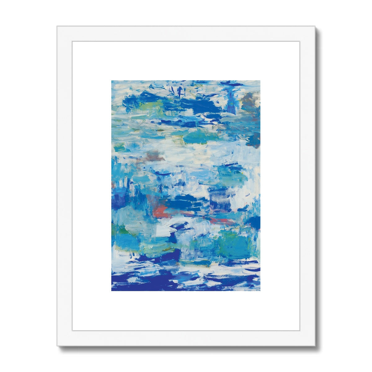 Framed & Mounted Print - Untitled Blue